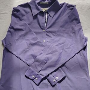 Orvis Unisex Size 18 (Mens XL) Long Sleeve Button Down Purple Dress Shirt